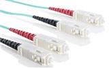 Patchcord DX OM3 (50/125) SC-SC LSZH Aqua 2,0mm