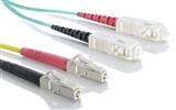Patchcord DX OM3 (50/125) SC-LC LSZH Aqua 2,0mm