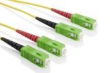 Patchcord DX G657A (9/125) SCapc8-SCapc8 LSZH geel 2,0mm