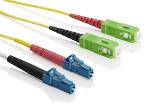 Patchcord DX G657A (9/125) LCupc-SCapc8 LSZH Geel 2,0mm