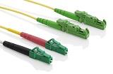 Patchcord DX G657A(9/125) LCapc8-E2000apc8 LSZH Geel 2,0mm